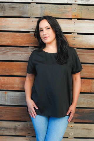 VAILOA SHORT SLEEVE BLOUSY TOP TT166