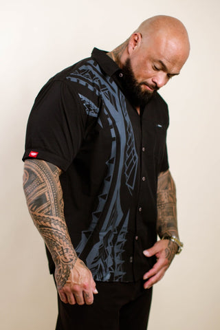 TULA'I MEN'S COTTON TANOA SHIRT TSS007 (ALL SALES FINAL)