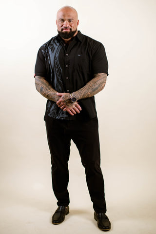 TULA'I MEN'S COTTON TANOA SHIRT TSS007 (ALL SALES FINAL)