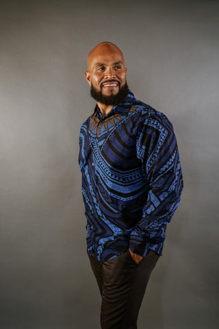 NIFO MEN'S COTTON L/S TANOA SHIRT MLS001 (ALL SALES FINAL)