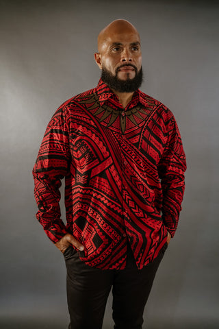 NIFO MEN'S COTTON L/S TANOA SHIRT MLS001 (ALL SALES FINAL)