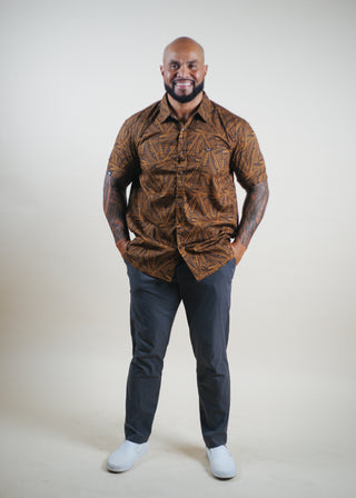 MEN'S COTTON TANOA SHIRT FB1444 - SS3025 (ALL SALES FINAL)