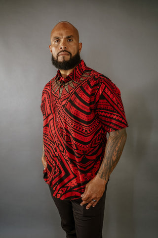 NIFO MEN'S COTTON TANOA SHIRT MSS001 (ALL SALES FINAL)