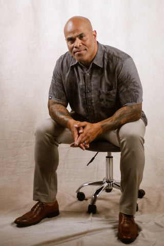 DENIM AIGA MENS SHIRT (ALL SALES FINAL)