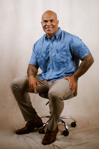 DENIM AIGA MENS SHIRT (ALL SALES FINAL)