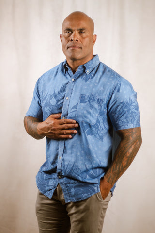 DENIM AIGA MENS SHIRT (ALL SALES FINAL)