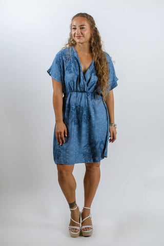 DENIM AIGA V CUT DRESS TH021 (ALL SALES FINAL)