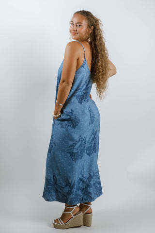 DENIM AIGA MAXI DRESS TH010 (ALL SALES FINAL)