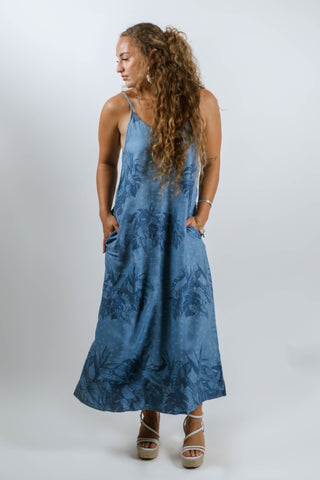 DENIM AIGA MAXI DRESS TH010 (ALL SALES FINAL)