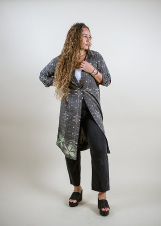 PUA LADIES COTTON LINEN SHIRT DRESS (ALL SALES FINAL)