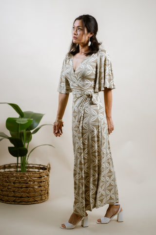 PULU MAXI WRAP DRESS TD152