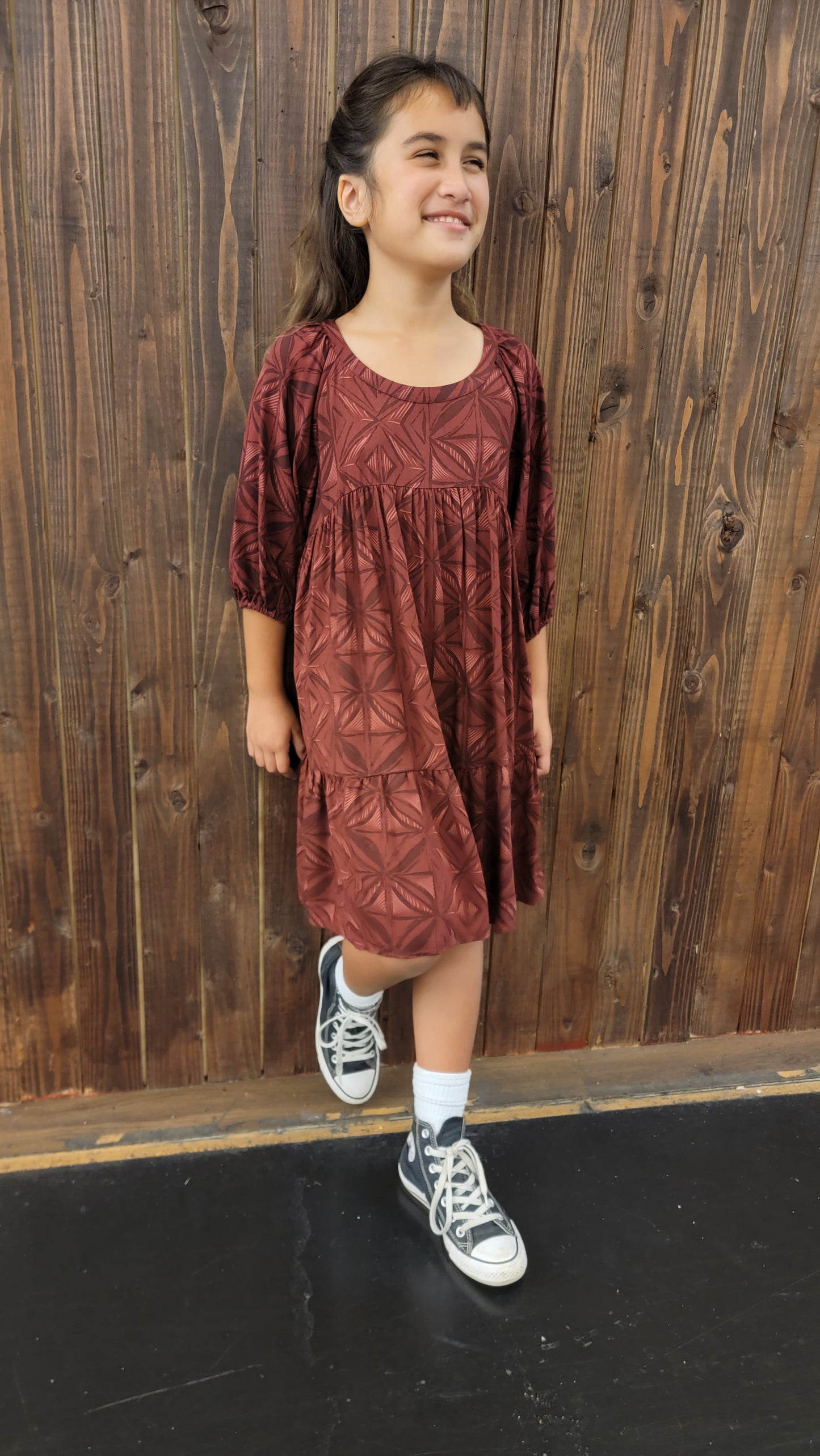 ALAVA GIRLS KAFTAN MIDI DRESS- TD902 (ALL SALES FINAL)