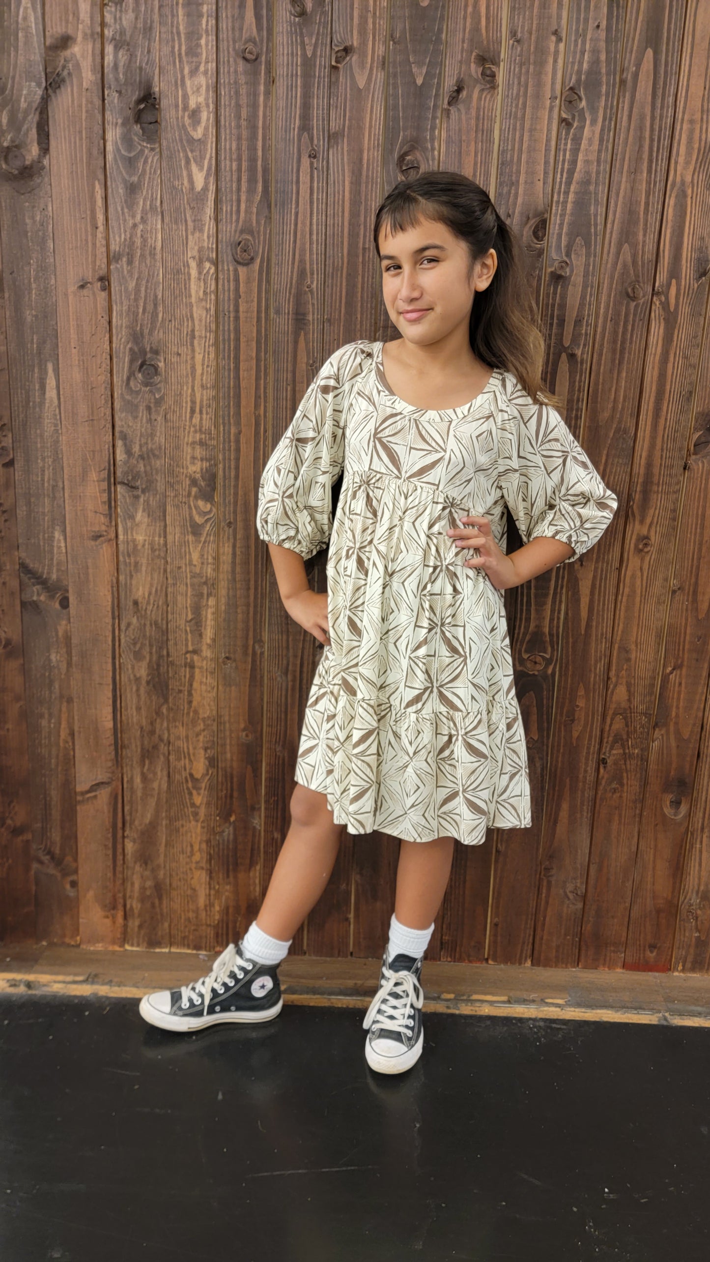 ALAVA GIRLS KAFTAN MIDI DRESS- TD902 (ALL SALES FINAL)