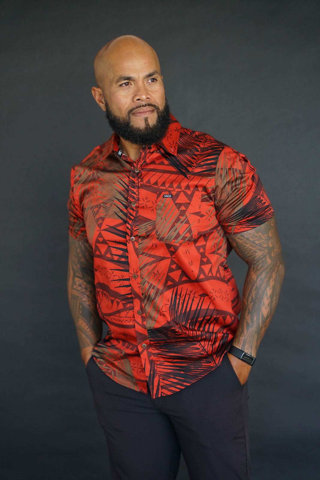 NU'UULI COTTON SATEEN TANOA SHIRT TSCSS16