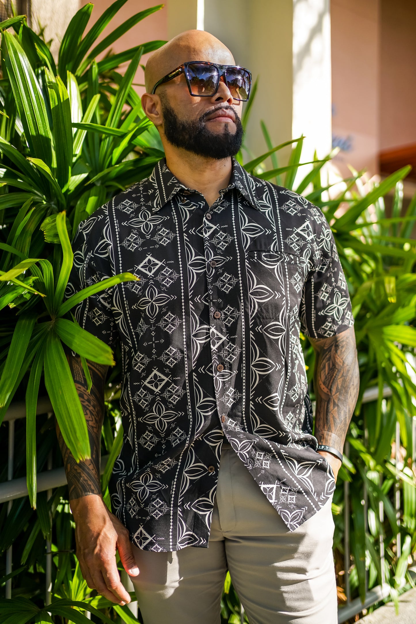 MENS SHIRT SAMISONI - BLACK