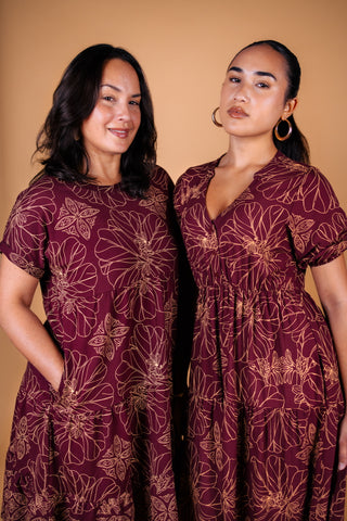 NAUPAKA TIERED MIDI DRESS TD223