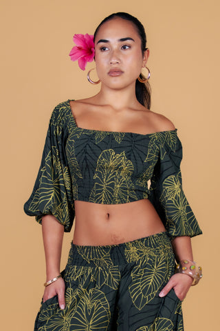 TALO CROP TOP WITH SMOCKING TT295