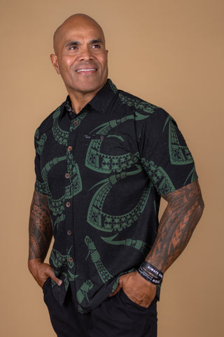 MATAU ANAMUA MENS 4WAY STRETCH SHIRT TS4WS040