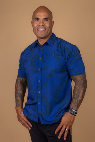 MATAU ANAMUA MENS 4WAY STRETCH SHIRT TS4WS040