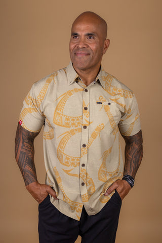 MATAU ANAMUA MENS 4WAY STRETCH SHIRT TS4WS040