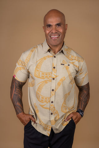 MATAU ANAMUA MENS 4WAY STRETCH SHIRT TS4WS040