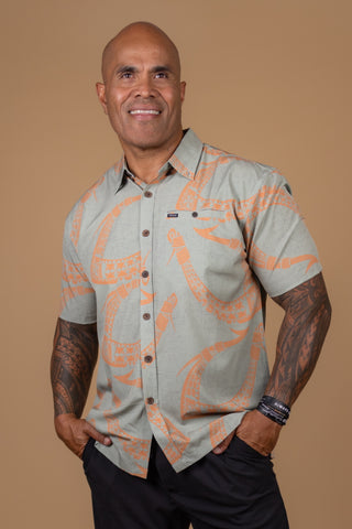 MATAU ANAMUA MENS 4WAY STRETCH SHIRT TS4WS040