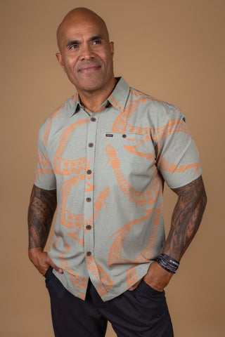 MATAU ANAMUA MENS 4WAY STRETCH SHIRT TS4WS040