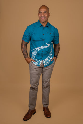 MULINU'U  MENS 4WAY STRETCH SHIRT TS4WS037