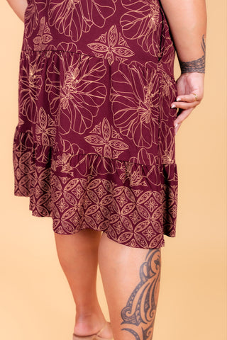 NAUPAKA TIERED BABYDOLL DRESS TD235
