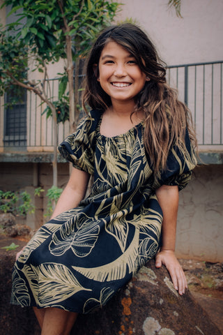 NAFANUA GIRLS COTTON PEASANT DRESS TD313G