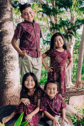 NAUPAKA BOYS 4WAY STRETCH SHIRT B4WS028