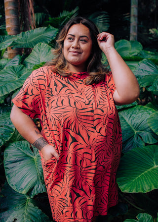 hawaiian t shirt dress Hawaiian Summer Dress for Teens - Casual Island Petals T-Shirt Dress for Ladies
