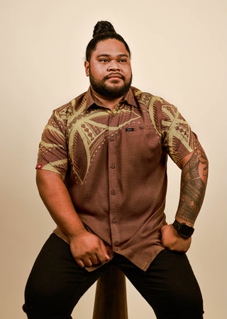 TAIALA MEN'S VISCOSE SLUB TANOA SHIRT MSS004
