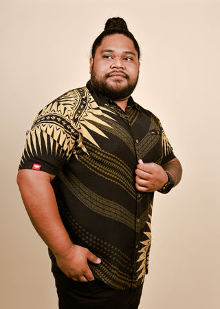 LE LA MEN'S VISCOSE SLUB TANOA SHIRT MSS005