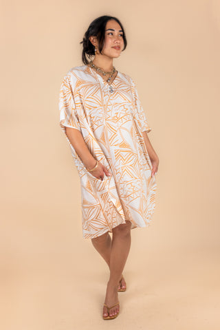 AFIAMALU V NECK DRESS TD300