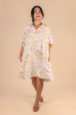AFIAMALU V NECK DRESS TD300