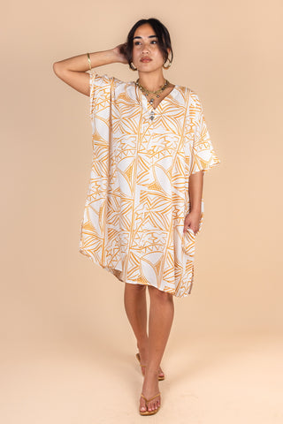 AFIAMALU V NECK DRESS TD300
