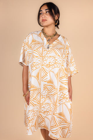 AFIAMALU V NECK DRESS TD300