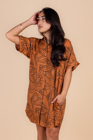 AFIAMALU WOMEN'S BUTTON DRESS LSD01
