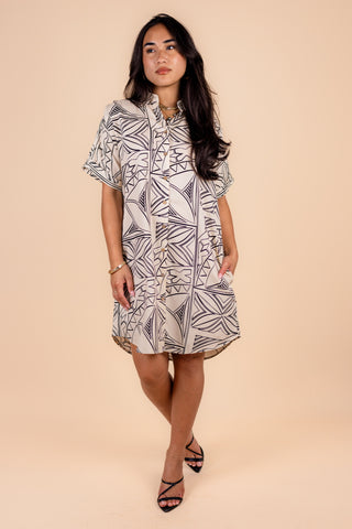 AFIAMALU WOMEN'S BUTTON DRESS LSD01
