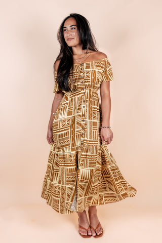 TANU II OFF SHOULDER DRESS TD137