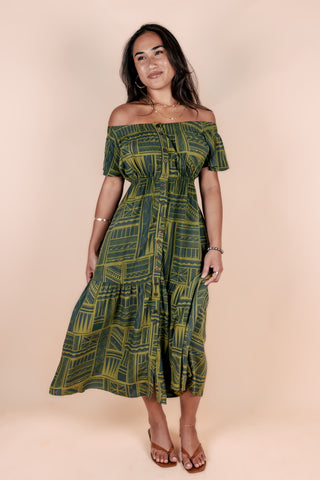 TANU II OFF SHOULDER DRESS TD137