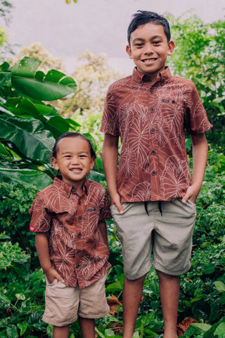 TALO LEAVES BOYS 4WAY STRETCH SHIRT B4WS029