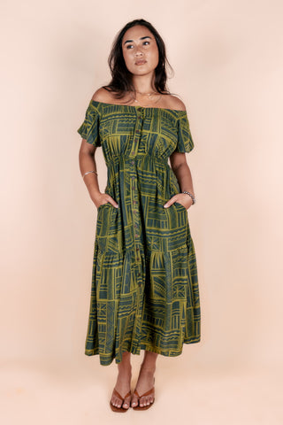 TANU II OFF SHOULDER DRESS TD137