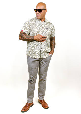 AU O LE SAMI MEN'S VISCOSE SLUB TANOA SHIRT MSS006
