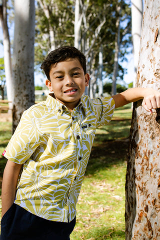 ELEI LAU NIU BOYS 4WAY STRETCH SHIRT B4WS026