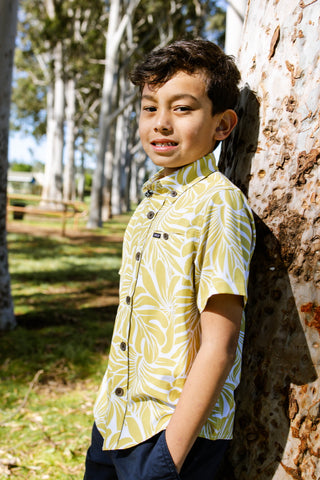 ELEI LAU NIU BOYS 4WAY STRETCH SHIRT B4WS026