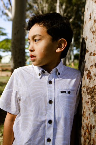 ELEI LAU NIU BOYS 4WAY STRETCH SHIRT B4WS026