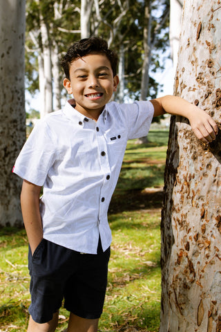 ELEI LAU NIU BOYS 4WAY STRETCH SHIRT B4WS026