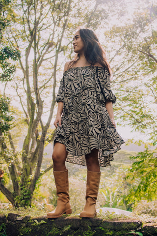 ELEI LAU NIU OFF SHOULDER TUNIC DRESS TT145